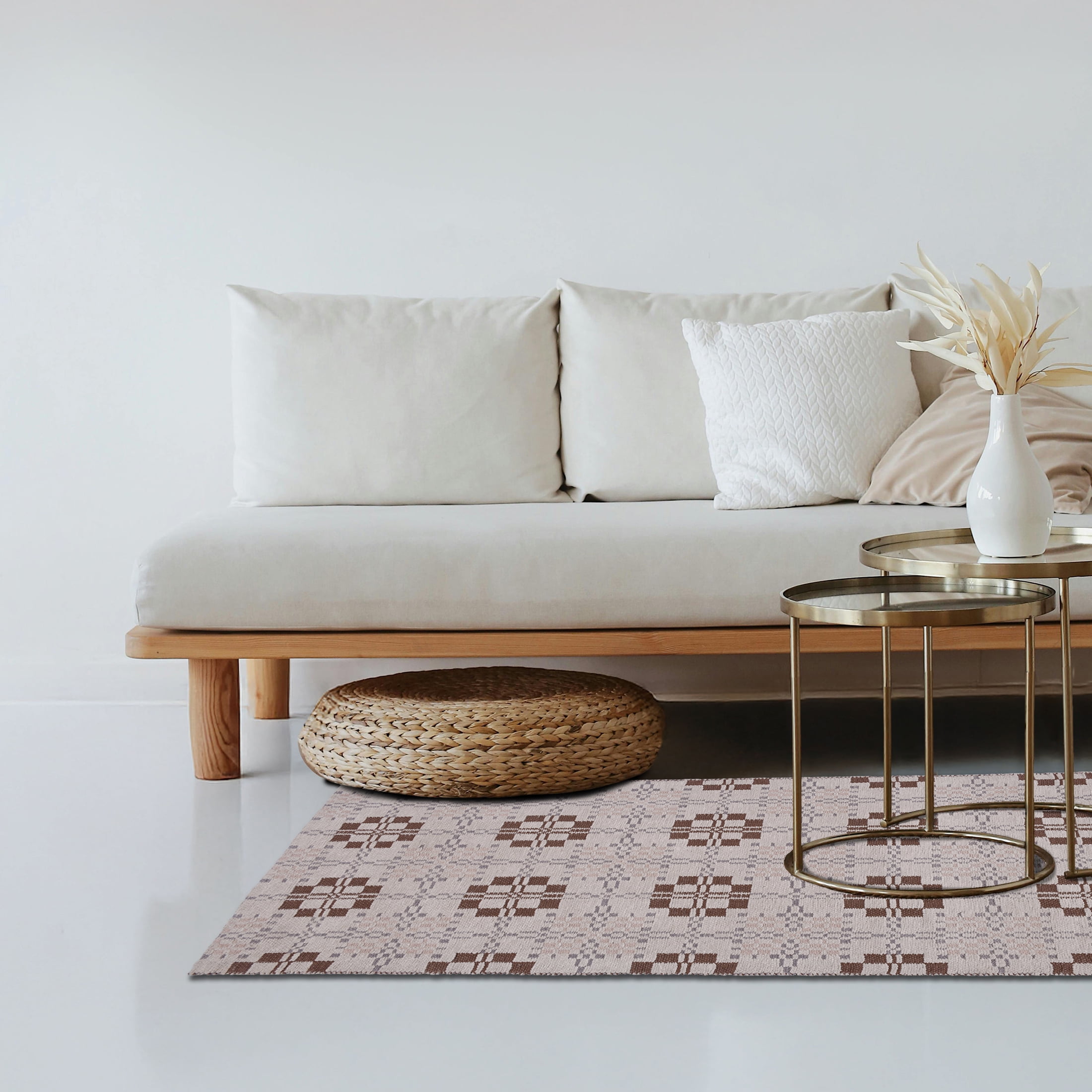 Better Homes & Gardens 30" x 46" Rhys Welsh Check Accent Rug, Beige