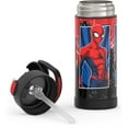 thumbnail image 4 of Thermos Kids Stainless Steel Funtainer Water Bottle with Straw, Dishwasher Safe, Leak Proof, Spiderman, 14 oz, 4 of 12
