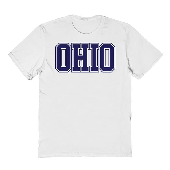 Ohio Graphic White Men's Cotton T-Shirt
