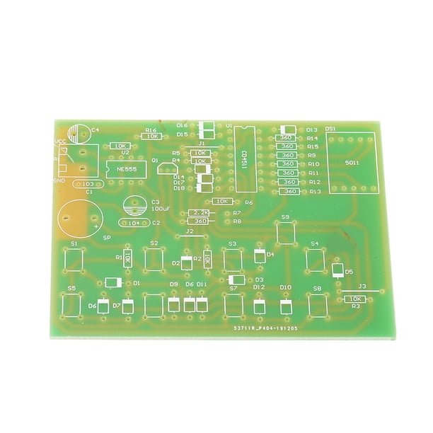 CD4511 Kit de Bricolaje Electrónico FR-4 PCB Kit de Experimento de Respuesta Digital de Ocho Vías para Competiciones de Habilidades Electrónicas Evaluación de Habilidades ANGGREK Otros