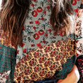 thumbnail image 4 of Guardurnaity Camisa de verano para mujer, cuello , blusa bohemia informal lisa, para interiores y exteriores, salidas diarias, camisas de compras Type2 NO2, 4 of 6