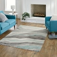 Better Homes & Gardens 2' x 3' Teal Carved Waves Indoor Area Rug