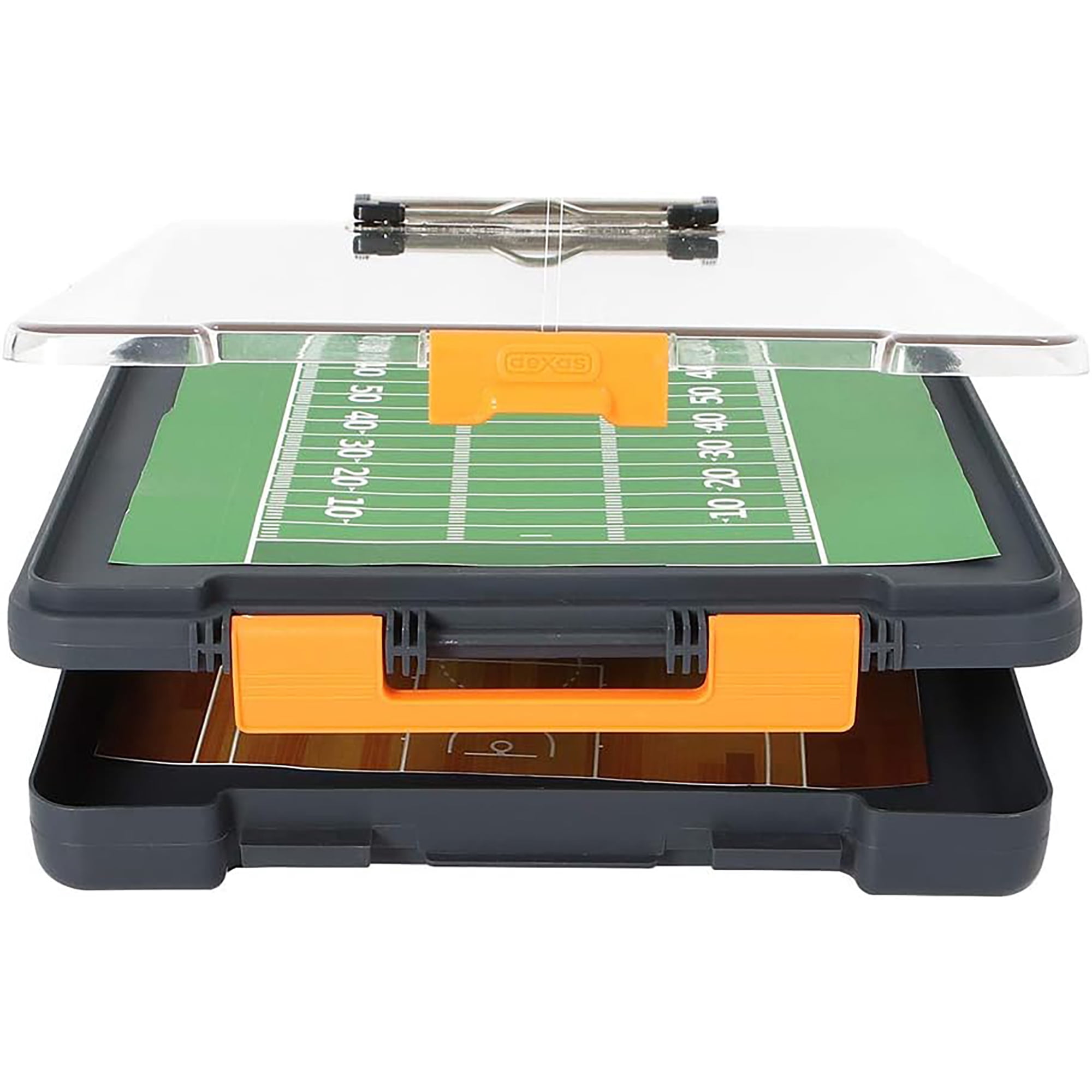 Dexas Clearview Clipcase Clipboard, 13.75 X 9.5 in, Orange