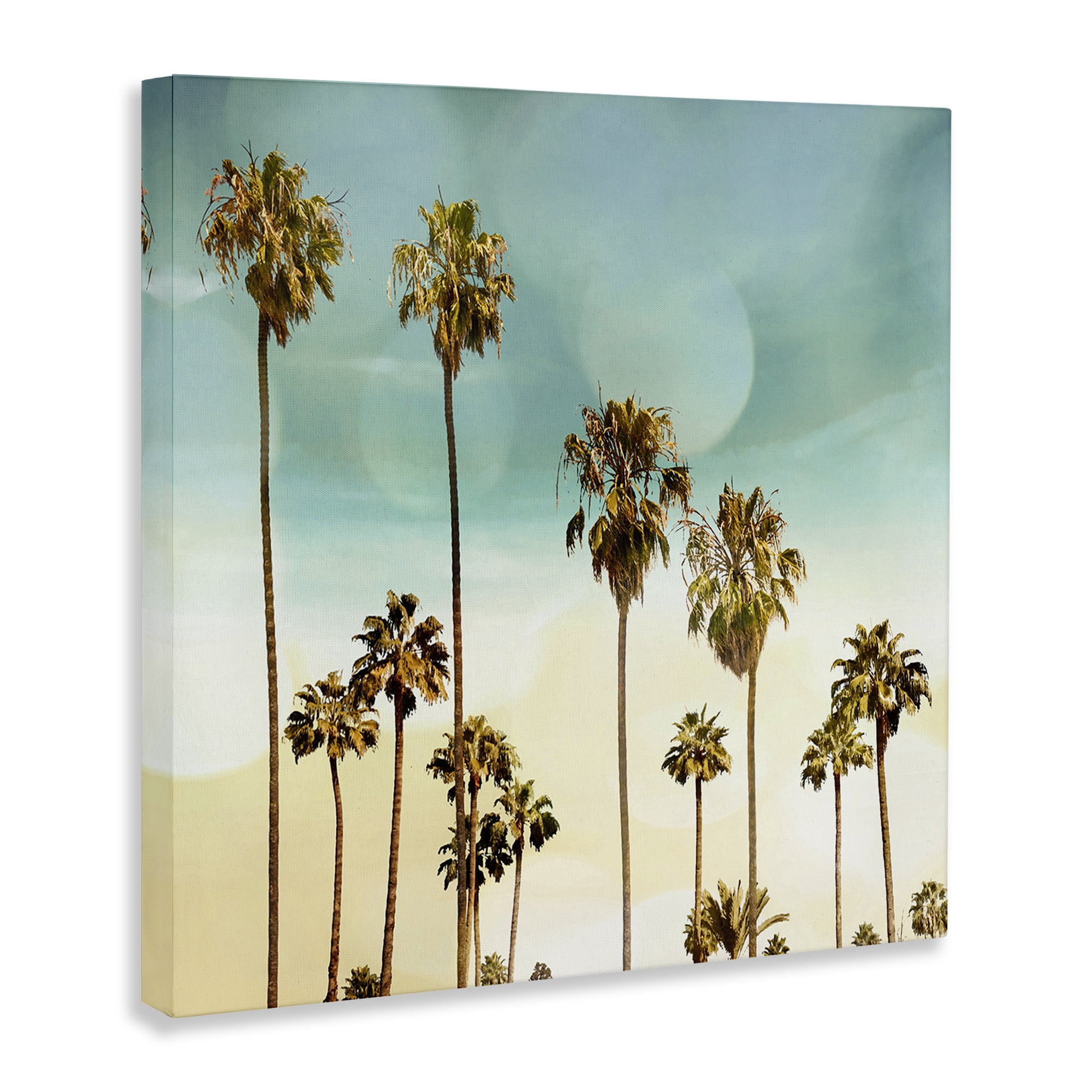 Stupell Industries Palm Tree Beach Sky Nautical & Beach Painting Wrapped Canvas Art Print Wall Art, 36 x 36