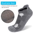 thumbnail image 5 of APTYID Calcetines deportivos para correr al tobillo con cojín de rendimiento para hombre, gris oscuro, talla 9-12, 6 pares, 5 of 5
