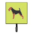 thumbnail image 1 of Carolines Treasures BB3785SH4 Welsh Terrier Checkerboard Green Leash or Key Holder, 1 of 1