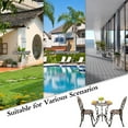 thumbnail image 4 of Villeston 3-Piece Cast Aluminum Outdoor Patio Bistro Table and Chair Set, Rose Pattern for Garden, Bronze, 4 of 8