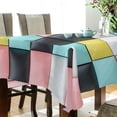 thumbnail image 5 of Yayeee Tablecloths 54" x 54" Rectangle Wrinkle Resistant Party Table Cover, Gray Checkered Pattern, 5 of 8