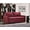 Burgundy, variant on Uspridefurniture Borland 70'' Velvet Square Arm Sofa Bed,Pink