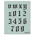 thumbnail image 5 of Plantillas De Letras Stencil1 De 2.0 In – Letras Y Números De Caligrafía Inglesa Antigua – Alfabeto En Mayúsculas Y Minúsculas De Mylar Para Pintar A Mano, Dibujar Y Cortar – Perfecto Para Letras En V, 5 of 5