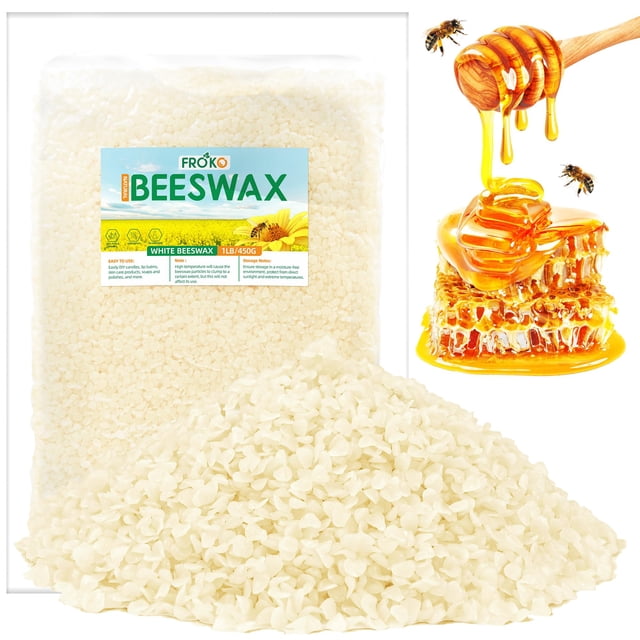 Pellets de cera de abeja orgánica blanca FROKO 450 g