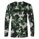 thumbnail image 3 of Blusas y camisas de manga larga y cuello redondo para hombre, estilo casual, estampado, cuello redondo, manga corta, poliéster, 3 of 4