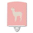 thumbnail image 1 of Carolines Treasures BB7919CNL Alpaca Pink Check Ceramic Night Light, 1 of 1