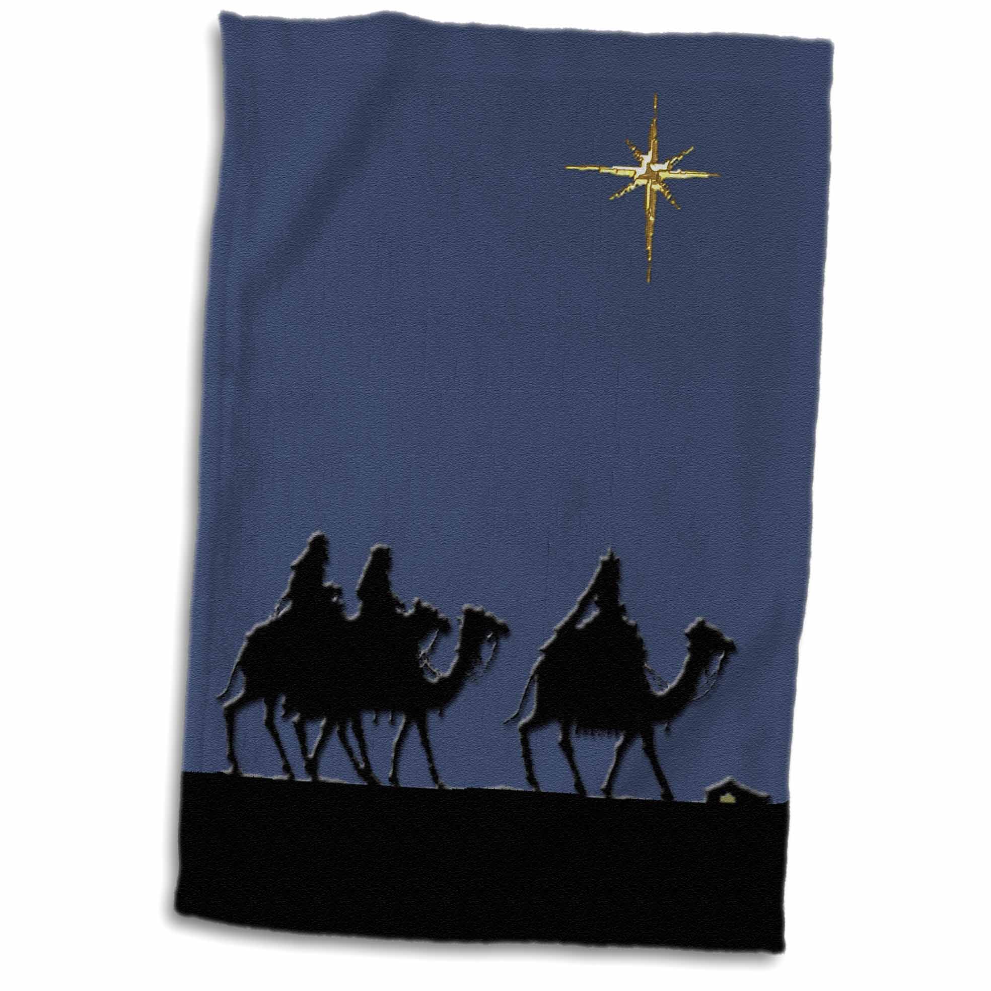 3dRose Three Wise Men to See Baby Jesus Towel, 15 by 22inch