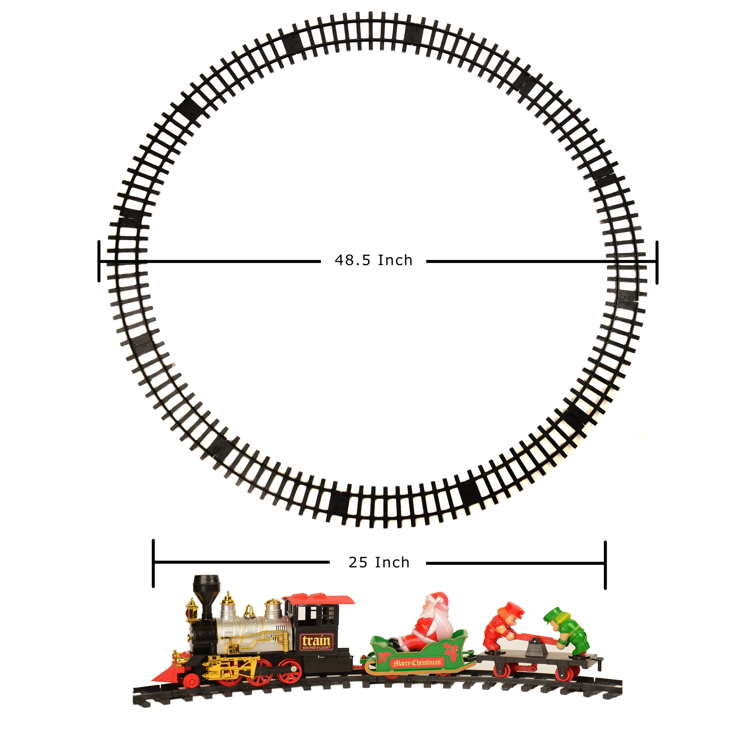 Classic Christmas Train Set with Lights and Sounds for Under the Christmas Tree
