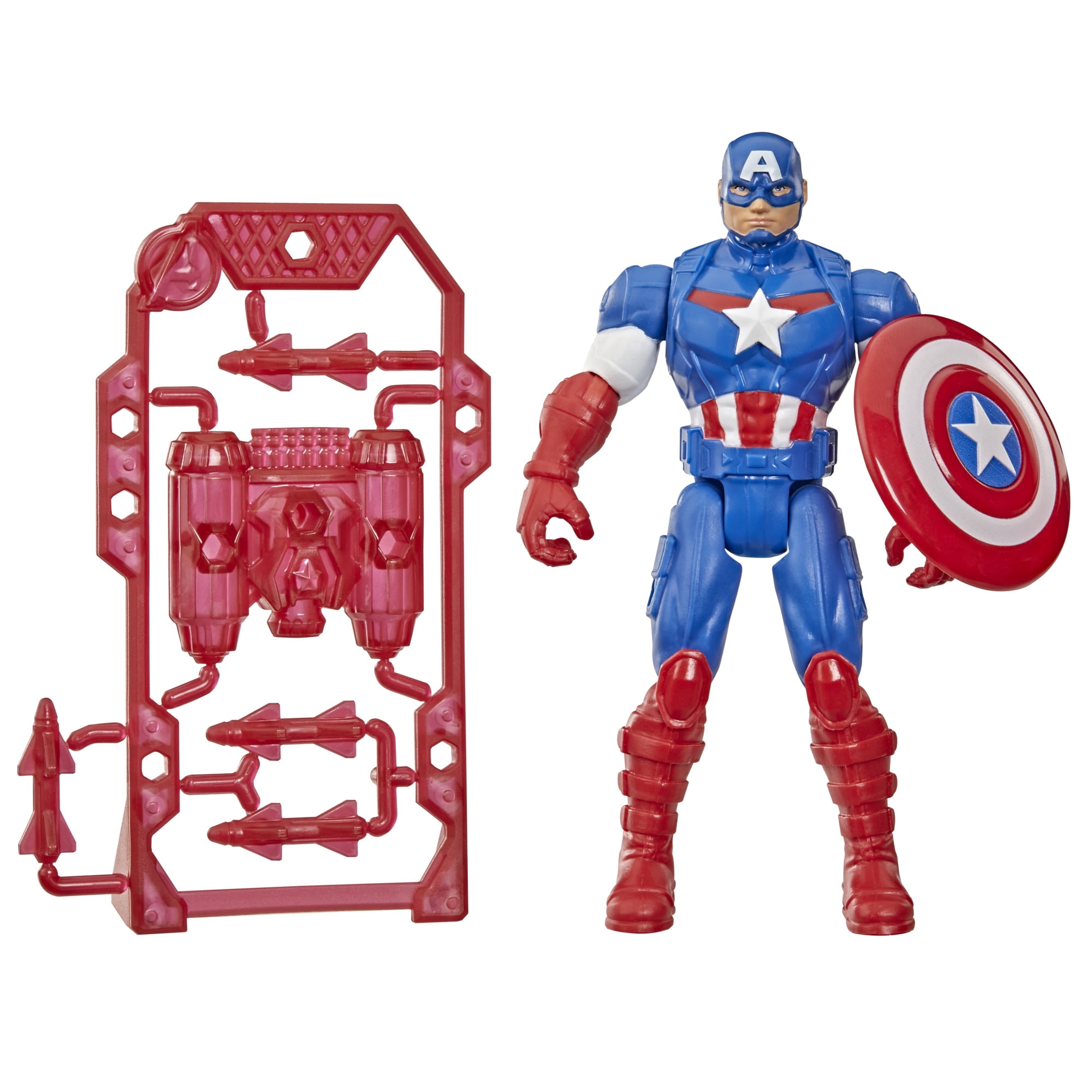 Marvel Avengers ActionVerse Captain America Action Figure & Accessories, 4.5-Inch (11.4 cm) Super Hero Toys & Figures for Kids, Ages 4+