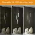 thumbnail image 7 of ZHLWIN Kitchen Light Fixtures Ceiling Dimmable LED Modern Black Mini Pendant Light with Bubble Crystal Pendant Lighting for Kitchen Island Bedroom Dining Room, 3-Light, 7 of 7