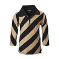 thumbnail image 1 of Polo Rugby à Manches Longues Rayé en Coton pour Garçons - Noir/beige - Taille 10, 1 of 7