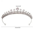 thumbnail image 3 of SIEYIO Crystal Wedding Tiaras for Women Queen Crowns Rhinestone Princess Tiaras Hair Accessories Quinceaneras Headpieces, 3 of 17
