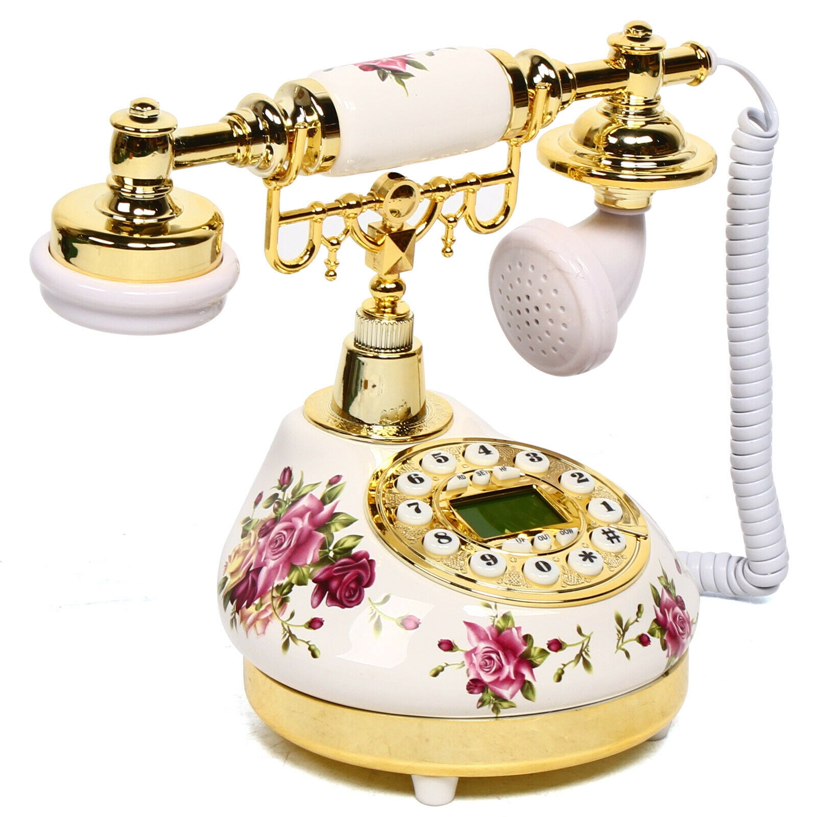 Fichiouy Retro Vintage Antique European Telephone Old Fashioned Rotary