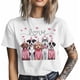 thumbnail image 4 of Camisetas gráficas casuales de manga corta con diseño de perro rosa y corazones de amor para hombre, 4 of 8