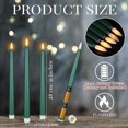 thumbnail image 2 of ORUYROP 24 Packs Flameless Taper Candles Battery Operated 11 Inch Long Candle Light LED Flameless Candlesticks Fake Candles Flickering Tapered Candles for Valentine's Day, Wedding(Green), 2 of 7