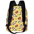 thumbnail image 3 of Zufioo Pineapples Sharks In Hawaiian Print Fashion Large Capacity Backpack, Zippered Multi-compartment Travel Work Campus Lightweight Backpack, Unisex, 3 of 5
