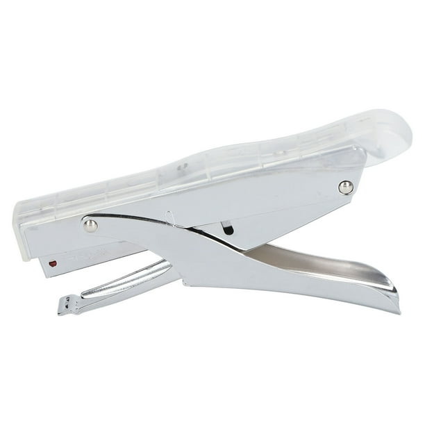 Grapadora manual con capacidad para 10 hojas, ergonómica, minigrapadora que ahorra mano de obra para encuadernar documentos, transparente.