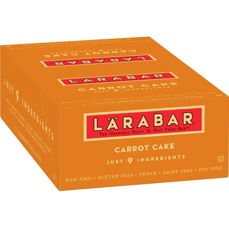 Larabar Gluten Free Bar, Carrot Cake, 1.6 oz Bars (16 Count)