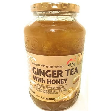 Haio Ginger Tea with Honey – 2.2 lb Glass Jar, Liquid Herbal Concentrate