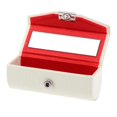 thumbnail image 1 of Inteprter Estuche de lápiz labial de cuero Caja de almacenamiento con espejo para monedero Negro Almacenamiento y organización del hogar Blanco, 1 of 1