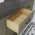 thumbnail image 3 of Water Creation Aberdeen 72" Wood Double Bathroom Vanity in Gray and Bronze, 3 of 7