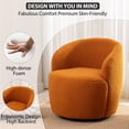 thumbnail image 7 of Ouyessir Swivel Barrel Chair,Modern Round Accent Armchairs,Teddy Fabric Comfy 360 Degree Swivel Single Sofa for Nursery,Living Room,Bedroom, 7 of 7