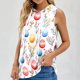 thumbnail image 2 of Tops de Ajuste Suelto para las Mujeres de Moda Impresa con Capucha sin Mangas, Poliéster, 2 of 5