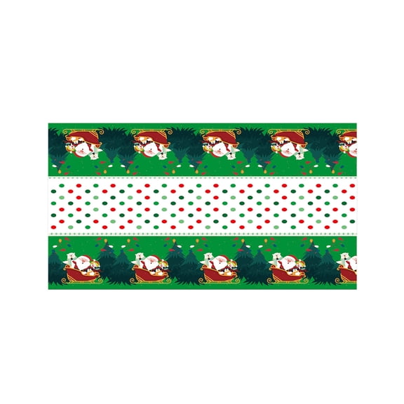 2026 Christmas Home Party Decoration Santa Claus Aluminum Foil Tablecloth For Christmas Waterproof And Oilproof Xmas Table Cover Christmas Party Decorations Christmas Celebration Party