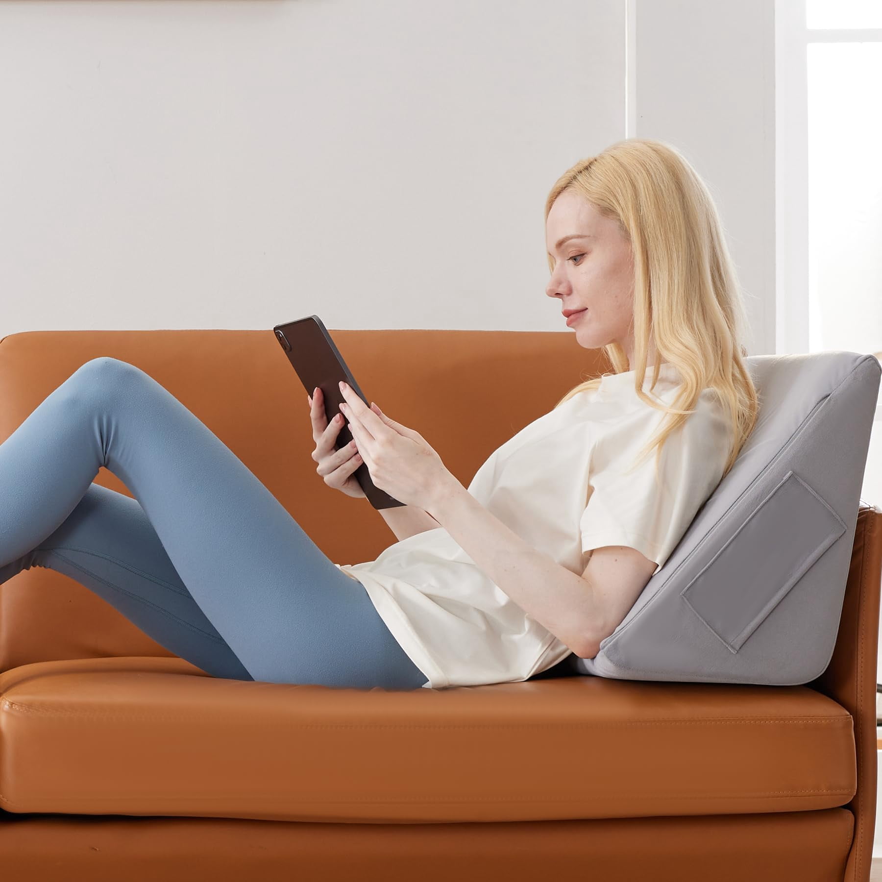 Pillow For Sleeping  8" Wedge To Elevate Leg Triangle Elevation Pillows After