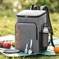 thumbnail image 2 of Insulated Lunch Backpack with Bottle Holders – Large Capacity Cooler Pack for Office Picnic Camping Travel, Waterproof Oxford Cloth, Reusable Thermal Bag for Meals Snacks, 2 of 7