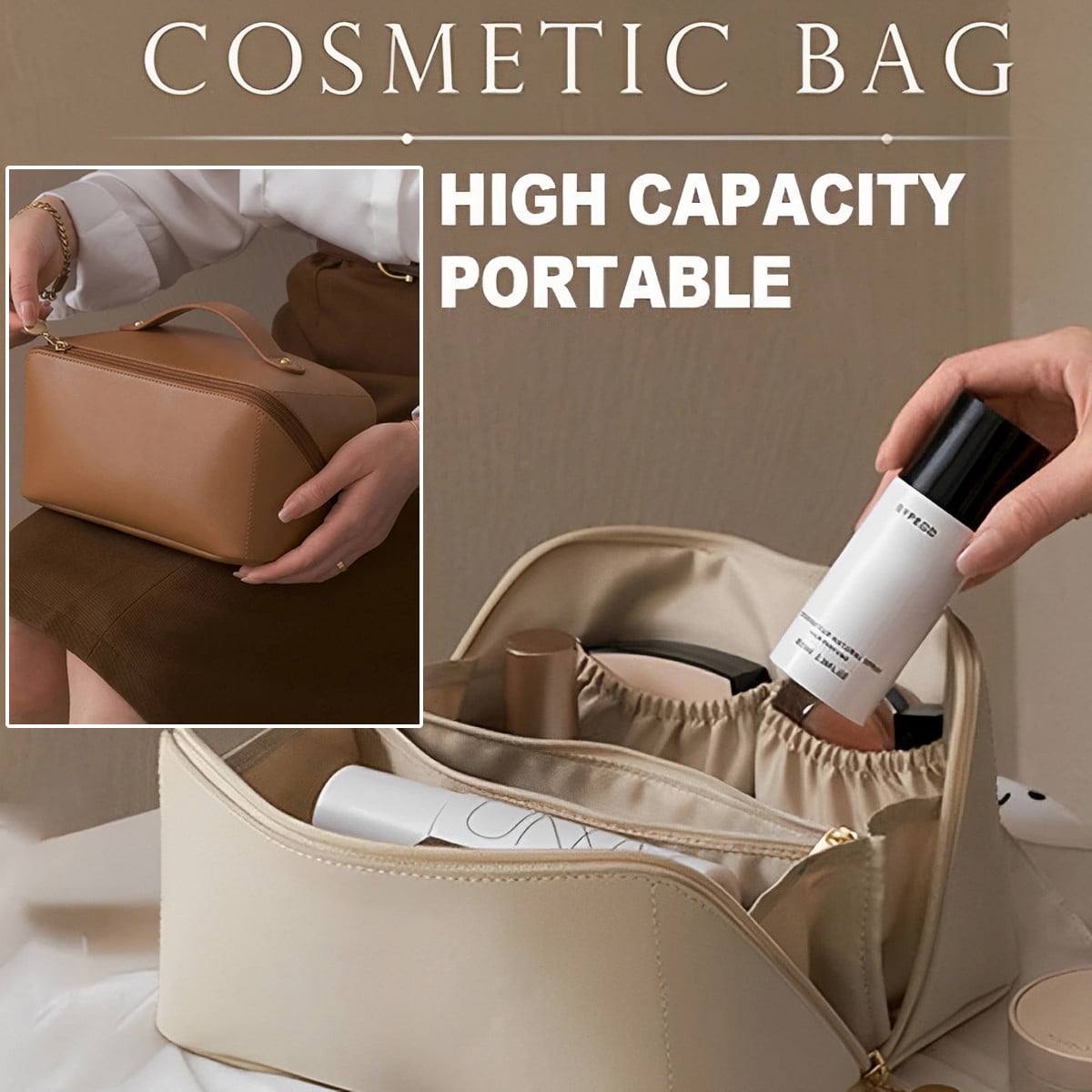 6065 Portable Makeup Bag widely used by women's for storing their makeup  equipment's and all while