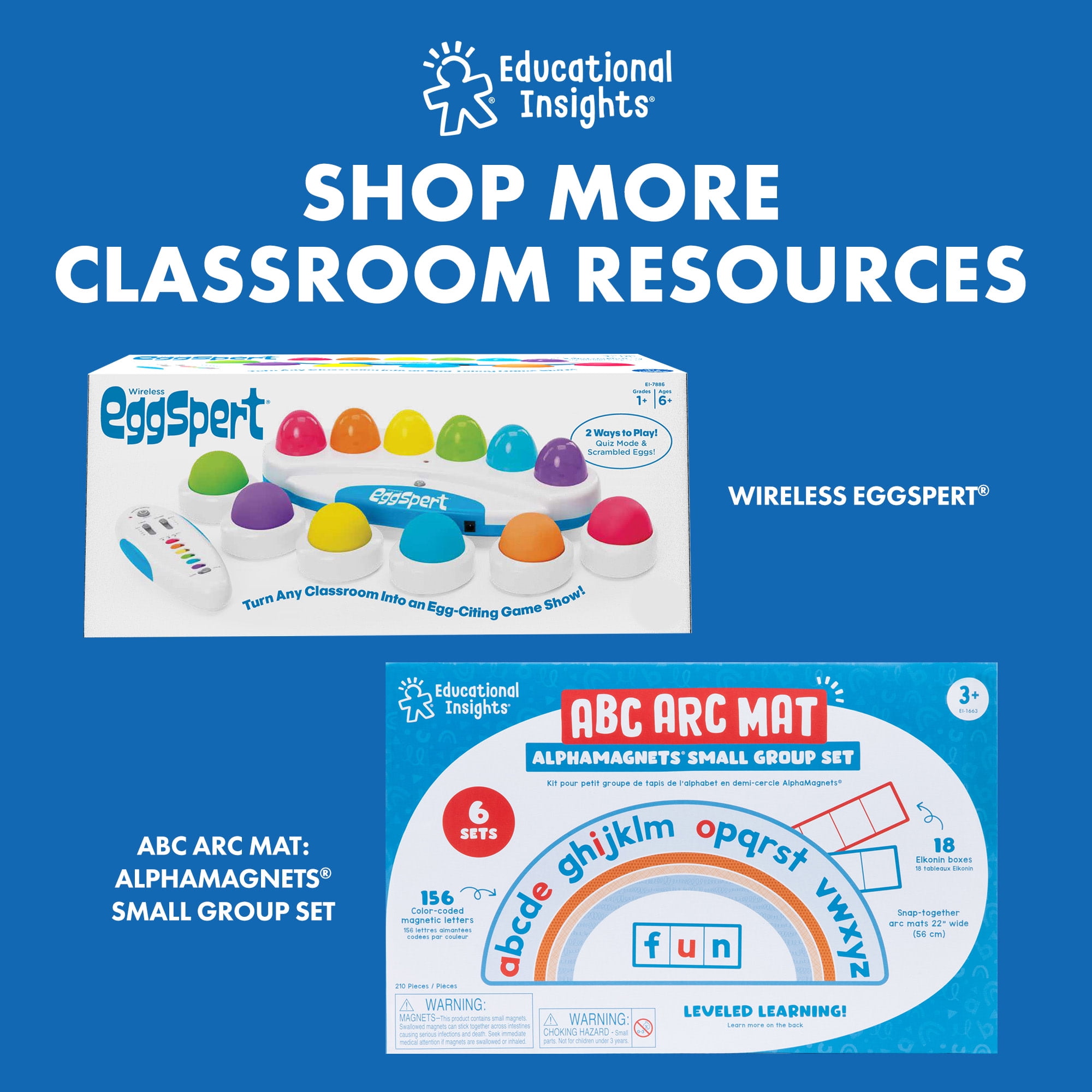 Educational Insights Time to Learn Small Group Set, Elementary School Classroom Must Haves (6-Pack), Kids Counting Toys Ages 6 and up