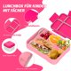 thumbnail image 3 of rosa con juego de vajilla bento box de 5 rejillas, 3 of 5