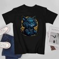 thumbnail image 3 of Cat T-shirt Cat Unisex T-shirt Unisex tees Casual Cotton Colorful Printing, 3 of 5