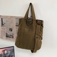 thumbnail image 4 of Bolso de hombro para mujer Bolsos cruzados vintage de lona Bolsos casuales de ocio (café) Likrtyny Para Estrenar, 4 of 9