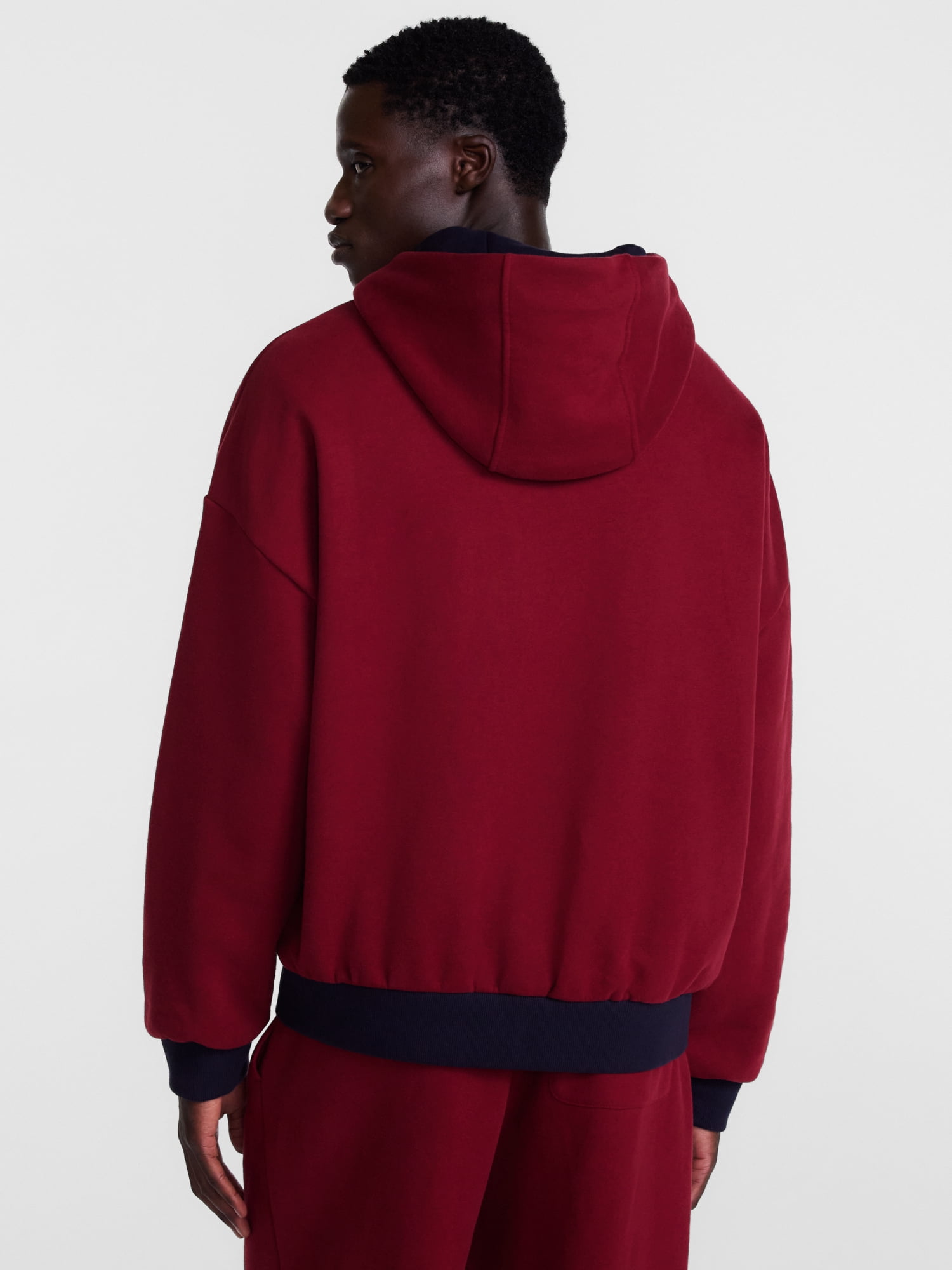 Avia Men's Oversized Fit Heavyweight Fleece Hoodie with Contrast Trim, Sizes XS-3XL