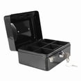 thumbnail image 2 of Caja De Seguridad Portátil De Hierro Para Dinero En Efectivo, Caja De Seguridad Con Cerradura, Almacenamiento De Joyas Para El Hogar Y La Oficina, Color Negro, 2 of 7