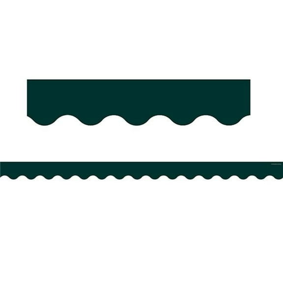 Teacher Created Resources Hunter Green Scalloped Border Trim, 35 Feet Per Pack, 6 Packs