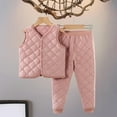 thumbnail image 2 of Swuxness Toddler Sleeveless Tank Top 2-piece Sets, Kids Summmer Outfits Sets, Children's Solid Color Round Neck Elastic Waist Shorts and Long Pants Home Clothes Set Pink, 3 Years, 2 of 4