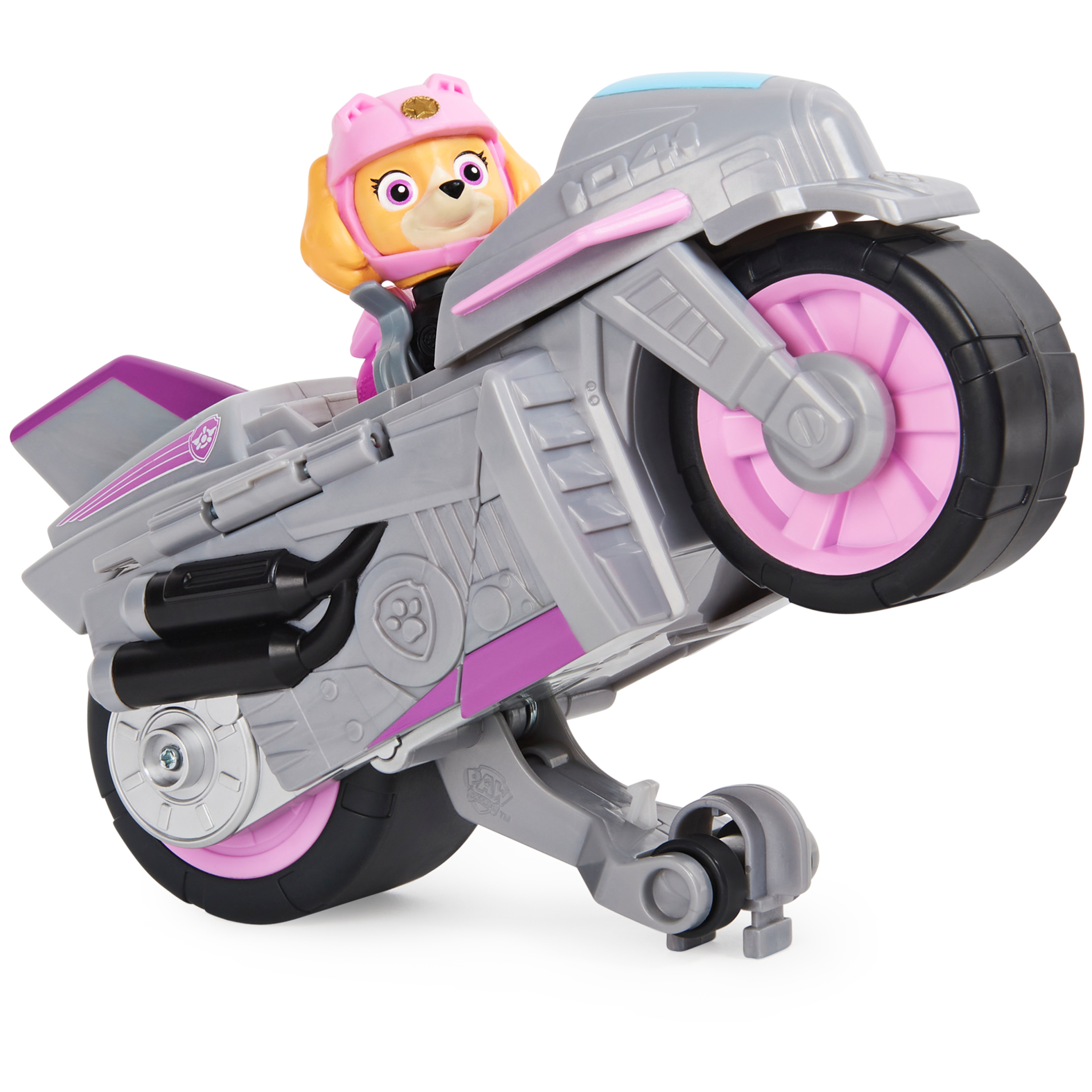 PAW Patrol, Moto Pups Skye’s Deluxe Pull Back Motorcycle Vehicle with Wheelie Feature and Figure - image 5 of 7