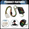 thumbnail image 3 of 1 Juego de arnés de cableado plano de 4 vías para remolque de automóvil para Toyota Highlander 2020-2021 Negro, 3 of 7