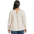 thumbnail image 3 of Terra & Sky Women’s Plus Size Scoop Neck Top with Long Sleeves, 3 of 5