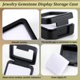 thumbnail image 4 of Black 4Pcs Loose Diamond Display Box 1.57x1.57x0.69 Inch Black Gemstone Display Case with Clear Window Small Gemstone Display Box with Sponge for Collect Gems Diamonds, 4 of 6